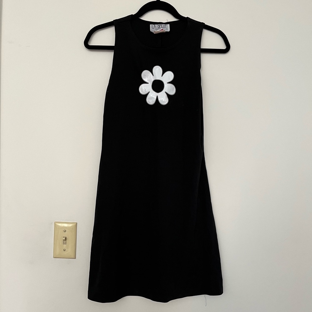 Vintage stretchy 90s a-line flower power mini dress, clueless and delia*s vibes
